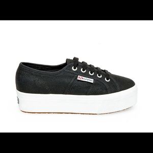 Black Superga Platform Sneakers